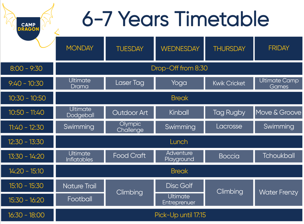 Example timetable