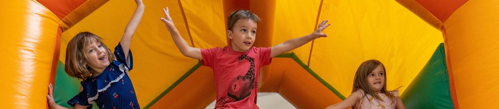 children on bouncy castle