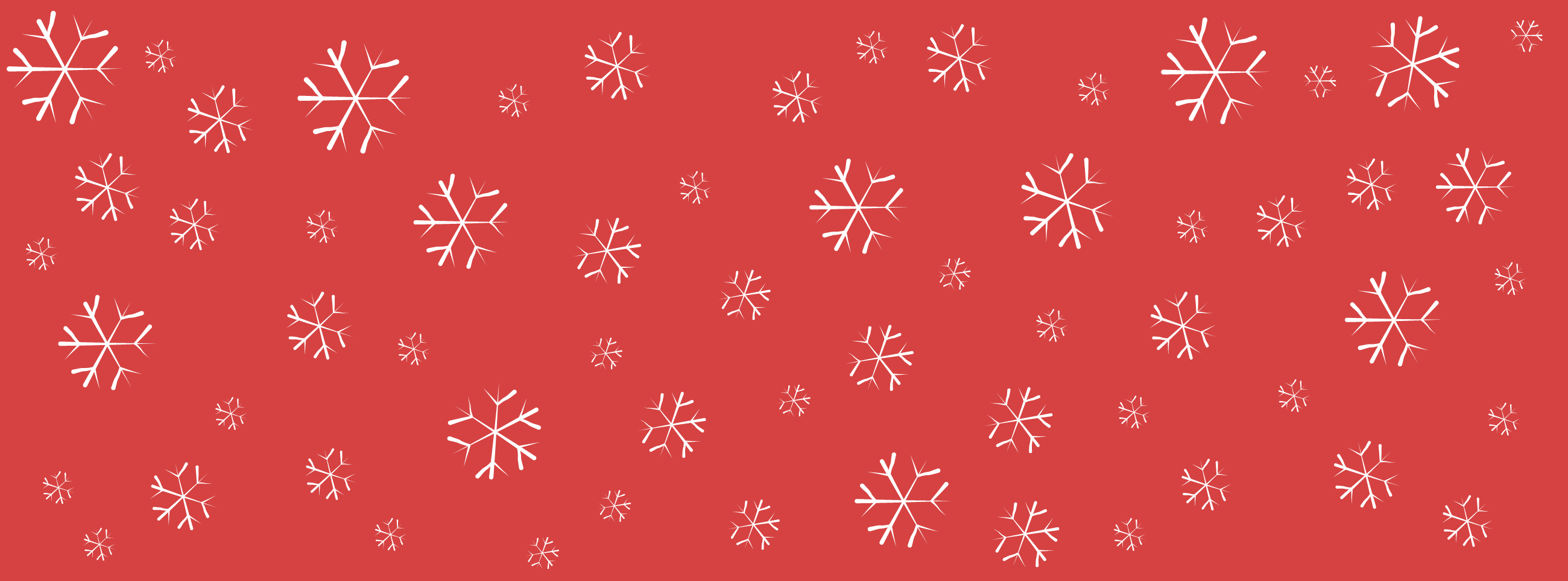 Snowflakes on red background